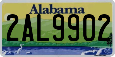 AL license plate 2AL9902