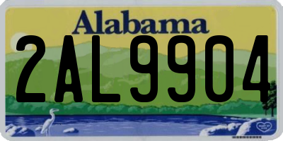 AL license plate 2AL9904