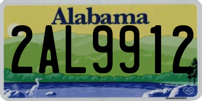 AL license plate 2AL9912