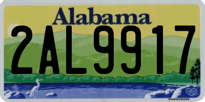AL license plate 2AL9917