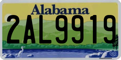 AL license plate 2AL9919