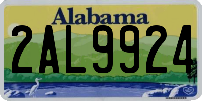 AL license plate 2AL9924