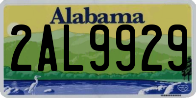 AL license plate 2AL9929