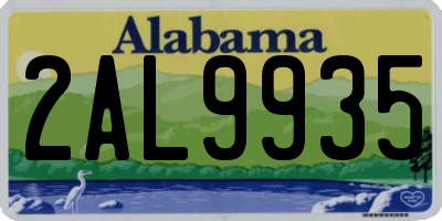 AL license plate 2AL9935