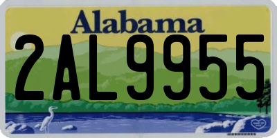AL license plate 2AL9955