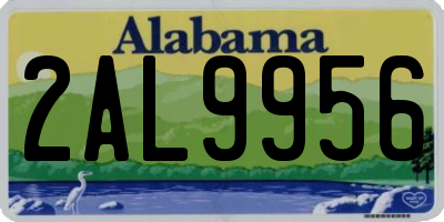 AL license plate 2AL9956