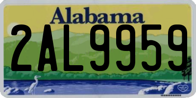 AL license plate 2AL9959