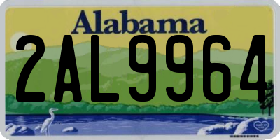 AL license plate 2AL9964