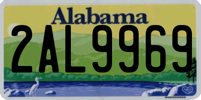 AL license plate 2AL9969