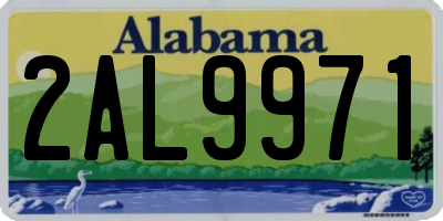 AL license plate 2AL9971