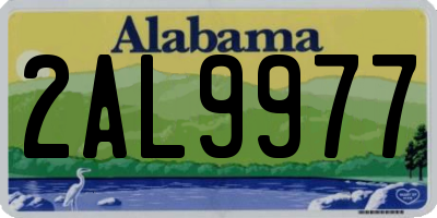 AL license plate 2AL9977