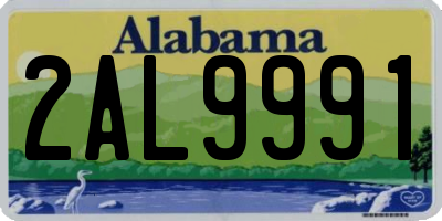 AL license plate 2AL9991