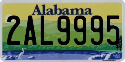 AL license plate 2AL9995