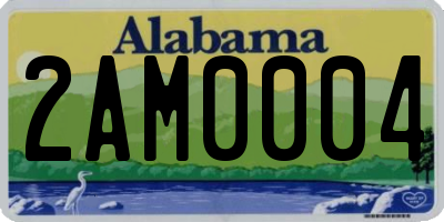 AL license plate 2AM0004