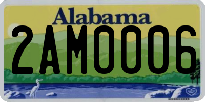 AL license plate 2AM0006