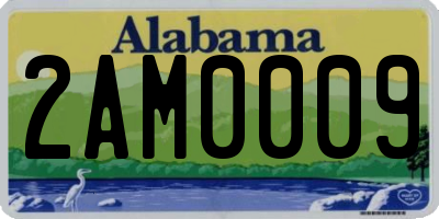AL license plate 2AM0009