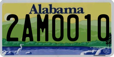 AL license plate 2AM0010