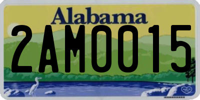 AL license plate 2AM0015