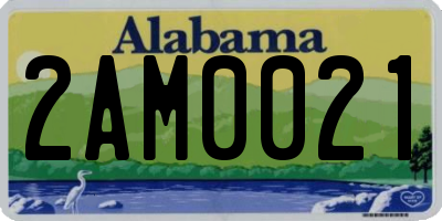 AL license plate 2AM0021