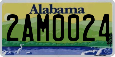 AL license plate 2AM0024