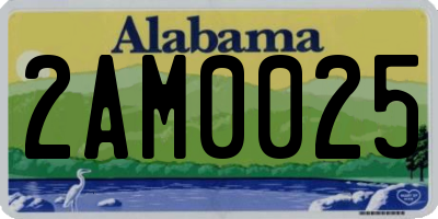 AL license plate 2AM0025