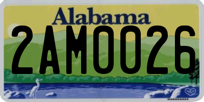 AL license plate 2AM0026