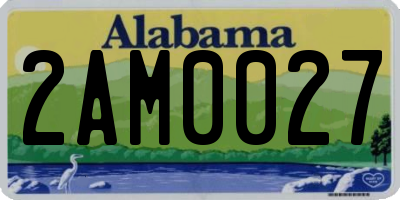 AL license plate 2AM0027