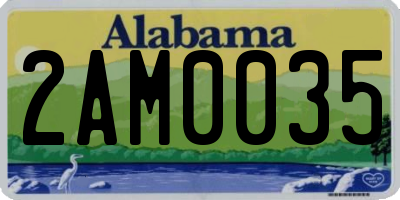 AL license plate 2AM0035