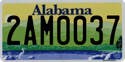 AL license plate 2AM0037