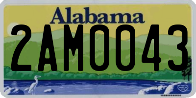 AL license plate 2AM0043