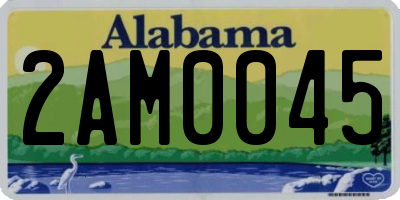 AL license plate 2AM0045