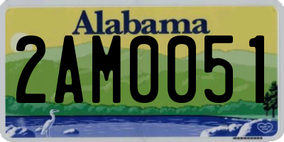 AL license plate 2AM0051