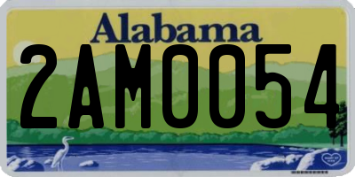 AL license plate 2AM0054