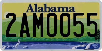 AL license plate 2AM0055