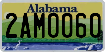 AL license plate 2AM0060