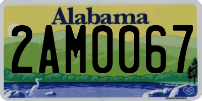 AL license plate 2AM0067