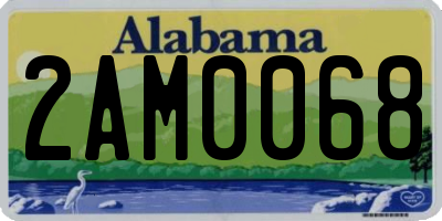 AL license plate 2AM0068