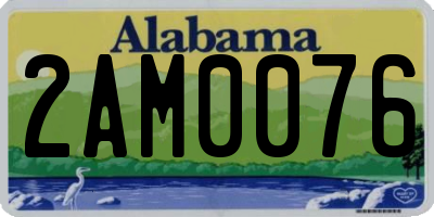 AL license plate 2AM0076