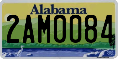 AL license plate 2AM0084