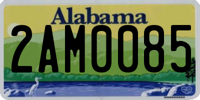 AL license plate 2AM0085