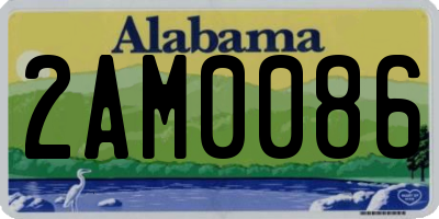 AL license plate 2AM0086