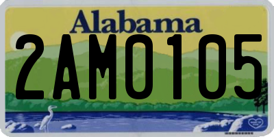 AL license plate 2AM0105