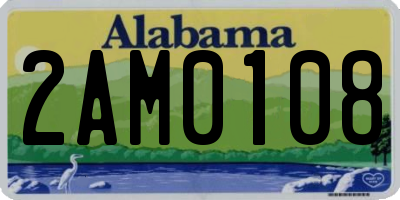 AL license plate 2AM0108