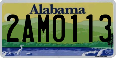 AL license plate 2AM0113