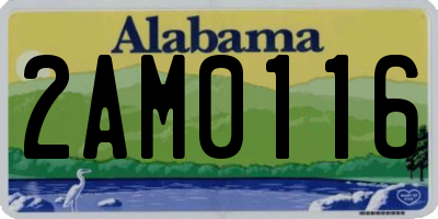 AL license plate 2AM0116