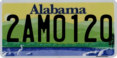 AL license plate 2AM0120