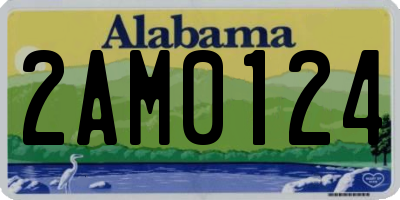 AL license plate 2AM0124
