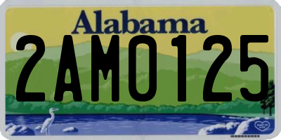 AL license plate 2AM0125
