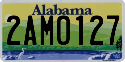 AL license plate 2AM0127