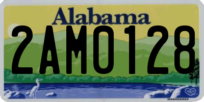 AL license plate 2AM0128